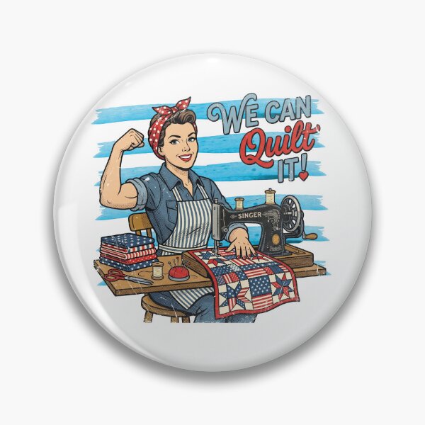 Item preview, We Can Quilt It Retro Rosie The Riveter Patriotic designed and sold by AdyKurniawan.