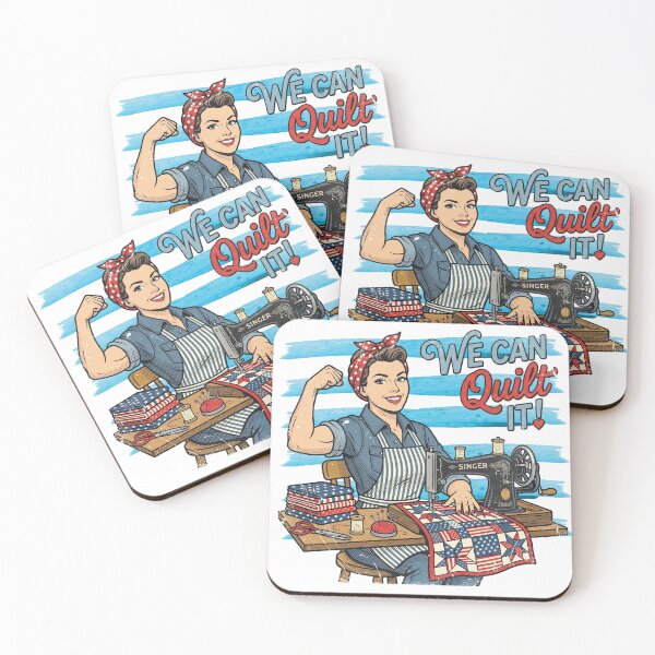 Item preview, We Can Quilt It Retro Rosie The Riveter Patriotic designed and sold by AdyKurniawan.