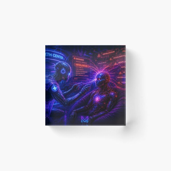 Item preview, AI Neural Diagnosis - Cyberpunk Therapist Art designed and sold by bbbpetr100.
