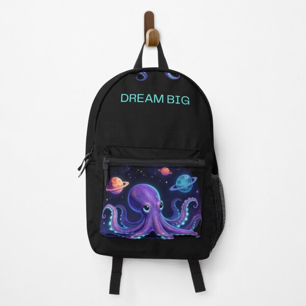 Item preview, "Dream Big - Cosmic Octopus Juggling Planets Retro Neon Art" designed and sold by Aneta-Design.
