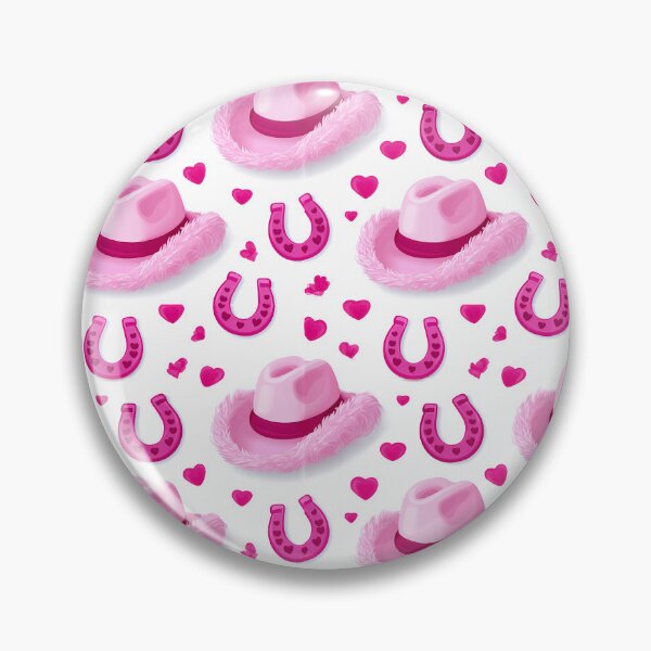 Item preview, Pink Fuzzy Cowboy Hat And Horseshoe Pattern designed and sold by igraphixart.