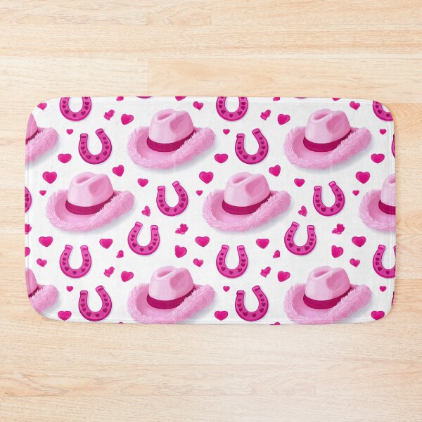 Item preview, Pink Fuzzy Cowboy Hat And Horseshoe Pattern designed and sold by igraphixart.