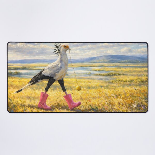 Item preview, Secretary Bird in Wellies Playing Yoyo designed and sold by M-Y-A-R-T-.