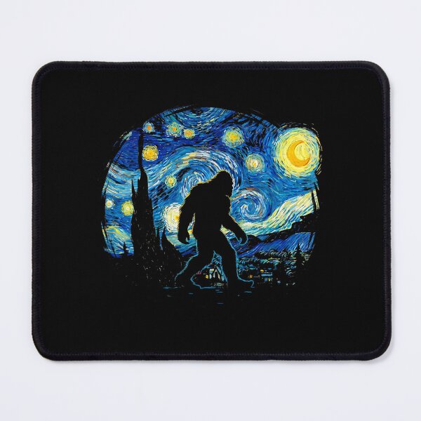 Item preview, Bigfoot Starry Night - Van Gogh Art History Parody Sasquatch designed and sold by Littermin.