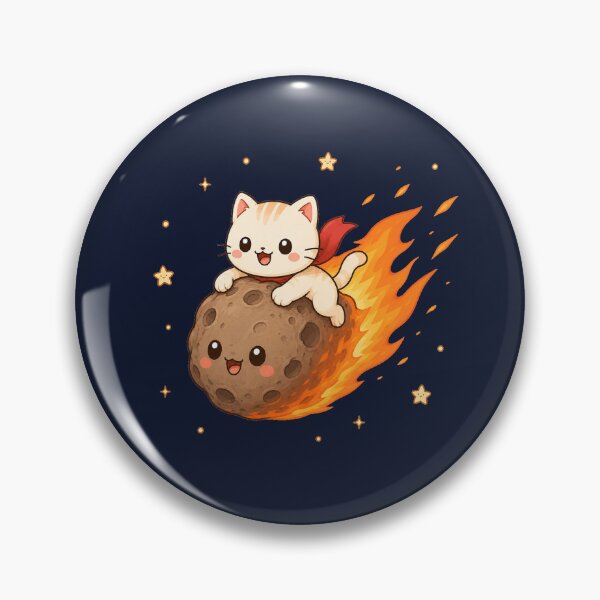Item preview, Cute Kawaii Space Cat Riding a Meteor designed and sold by Seculinator.