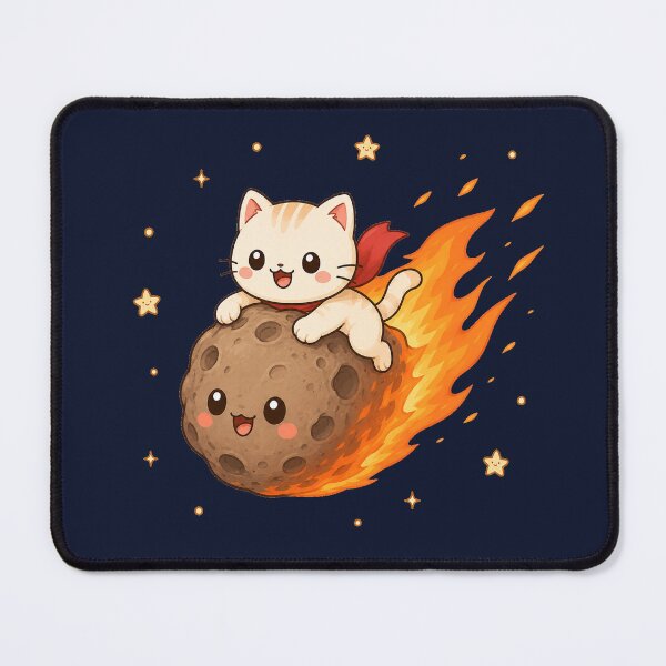 Item preview, Cute Kawaii Space Cat Riding a Meteor designed and sold by Seculinator.