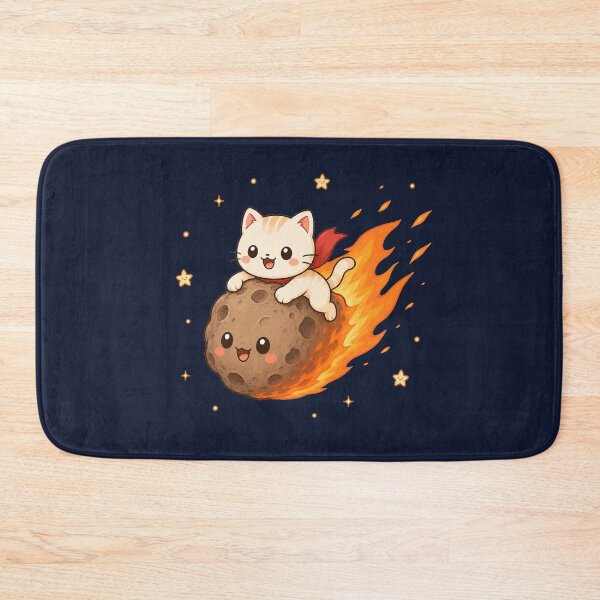 Item preview, Cute Kawaii Space Cat Riding a Meteor designed and sold by Seculinator.