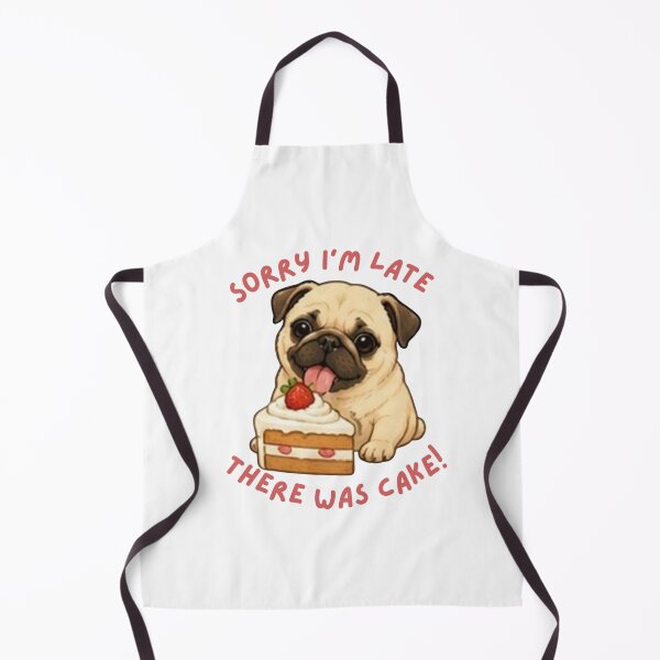 Item preview, Sorry I'm Late There Was Cake Pug Tote Bag designed and sold by Bud the Pug & Friends .