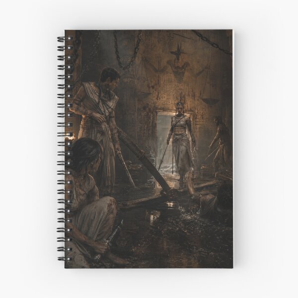 Item preview, Anubis Weighing Chamber | Dark Egyptian Mythology Fantasy Art Print designed and sold by Element Horizon Studio.