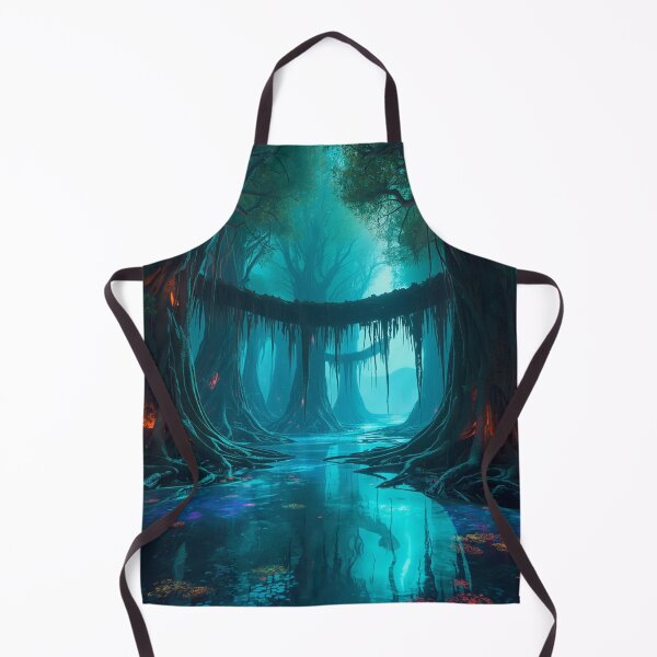 Item preview, Neon Mangrove Abyss Alien Fantasy Landscape designed and sold by Luminous Wilds.