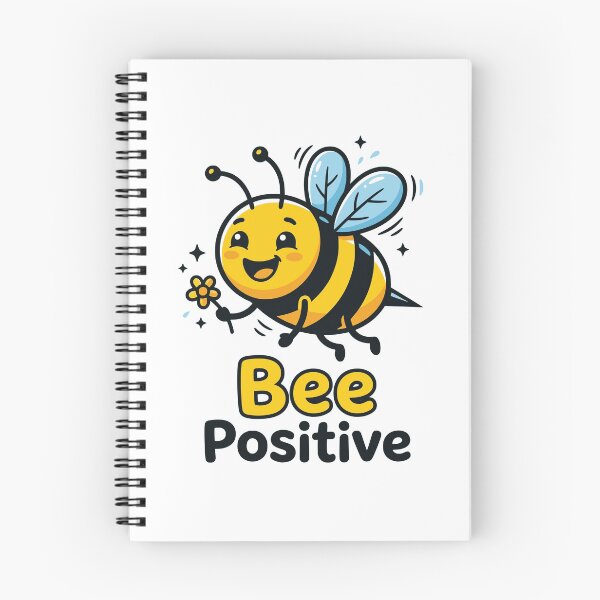Item preview, Bee Positive - Cute Happy Bee With Flower Illustration designed and sold by Sekla-Studio.