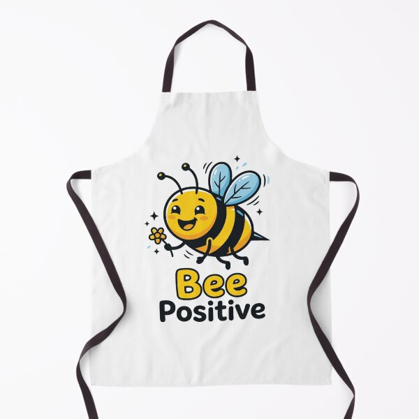 Item preview, Bee Positive - Cute Happy Bee With Flower Illustration designed and sold by Sekla-Studio.