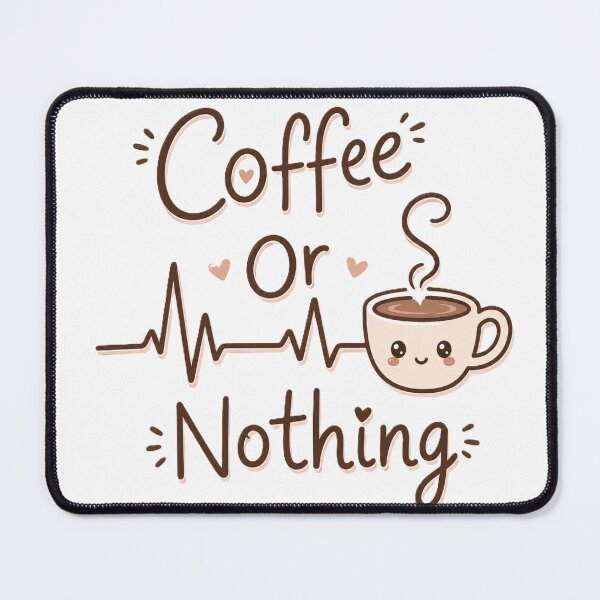 Item preview, Coffee or Nothing – Cute Kawaii Coffee Lover Quote designed and sold by Sharlo Shop.