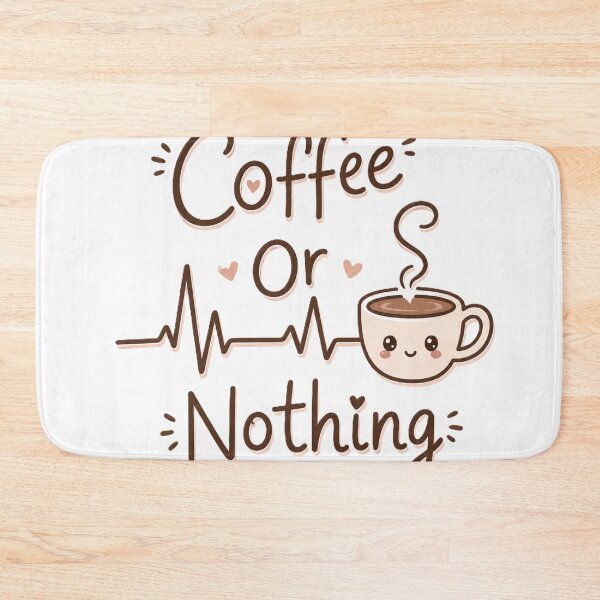 Item preview, Coffee or Nothing – Cute Kawaii Coffee Lover Quote designed and sold by Sharlo Shop.