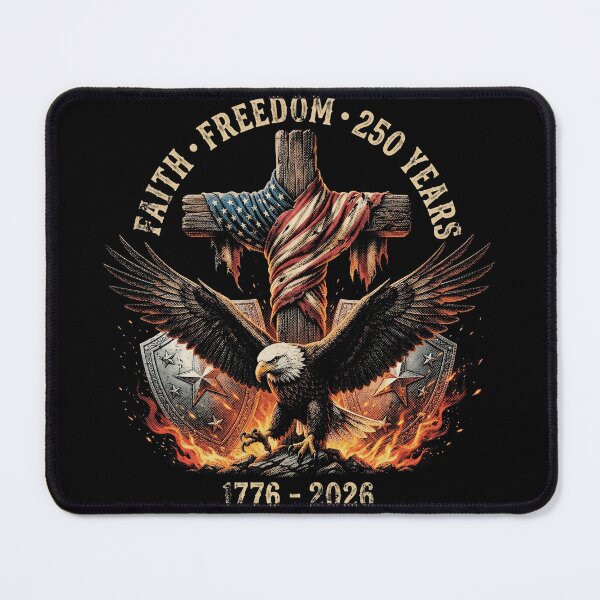 Item preview, Faith and Freedom 250 Years Eagle Cross 1776-2026 designed and sold by AdyKurniawan.