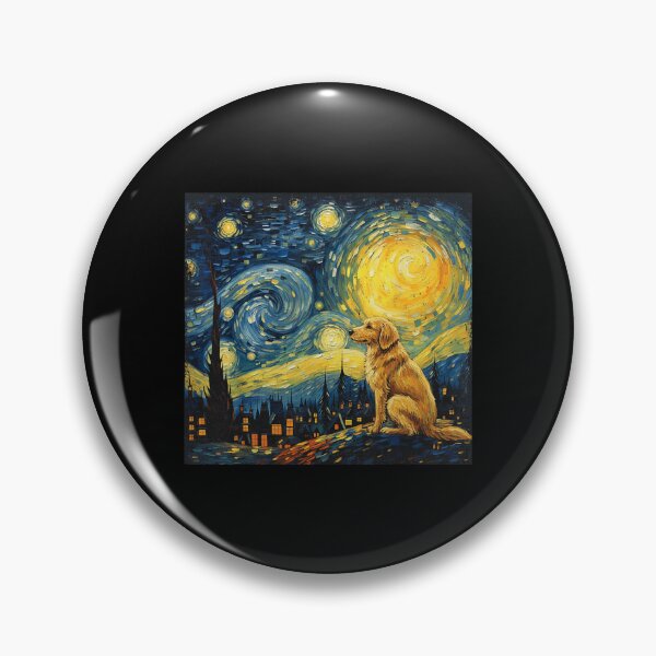 Item preview, Golden Retriever Starry Night Van Gogh Art Lover Men Women designed and sold by Littermin.