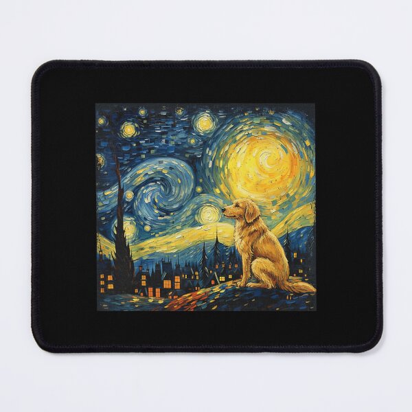Item preview, Golden Retriever Starry Night Van Gogh Art Lover Men Women designed and sold by Littermin.