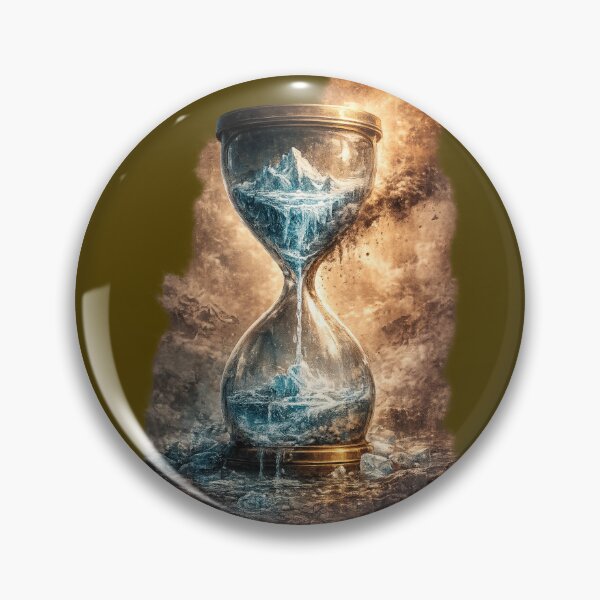 Item preview, Melting Time Climate Change Hourglass Glacier Ice Melt Environmental Awareness Design designed and sold by OrbitOfMind.