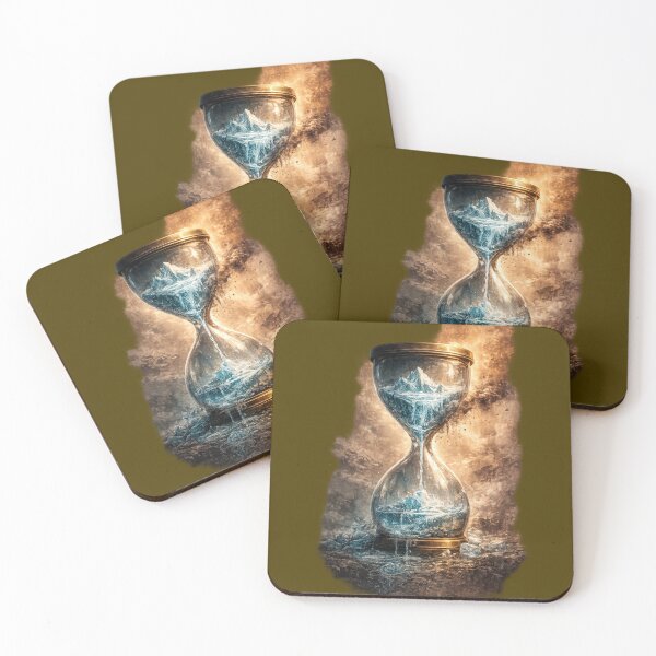 Item preview, Melting Time Climate Change Hourglass Glacier Ice Melt Environmental Awareness Design designed and sold by OrbitOfMind.