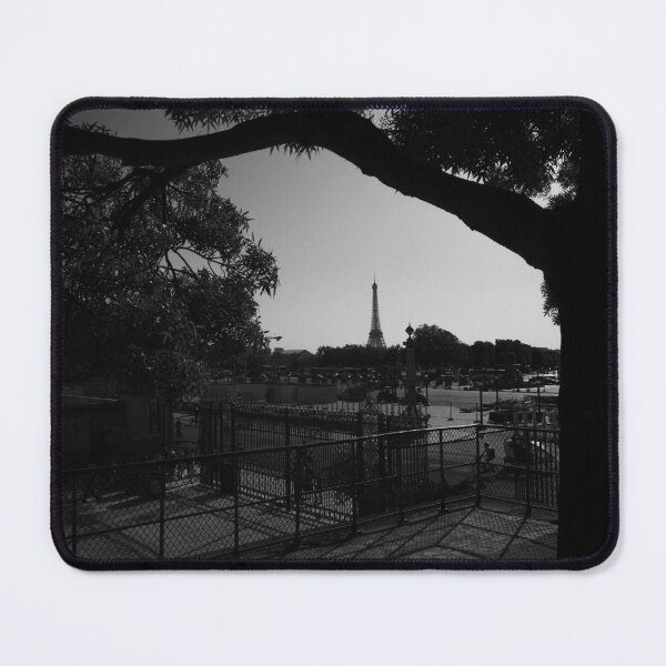 Item preview, Eiffel Tower from a distance - Paris black and white city life designed and sold by jacquesview.