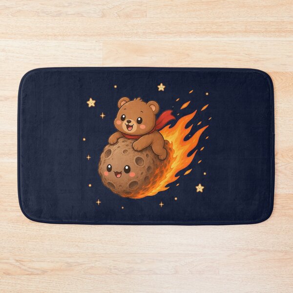 Item preview, Cute Kawaii Space Bear Riding a Meteor designed and sold by Seculinator.