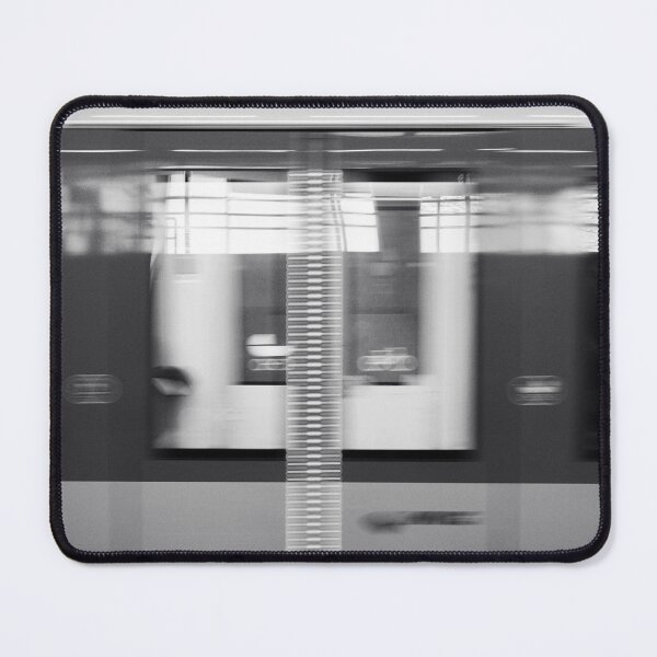Item preview, Munich subway in motion - Abstract black and white city designed and sold by jacquesview.