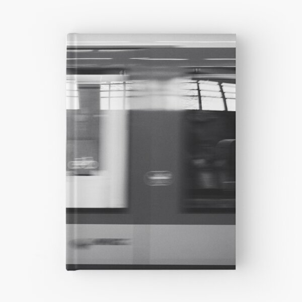 Item preview, Munich subway in motion - Abstract black and white city designed and sold by jacquesview.