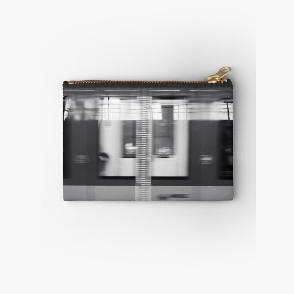 Item preview, Munich subway in motion - Abstract black and white city designed and sold by jacquesview.
