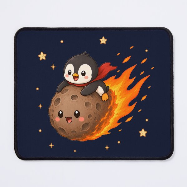 Item preview, Cute Kawaii Space Penguin Riding a Meteor designed and sold by Seculinator.