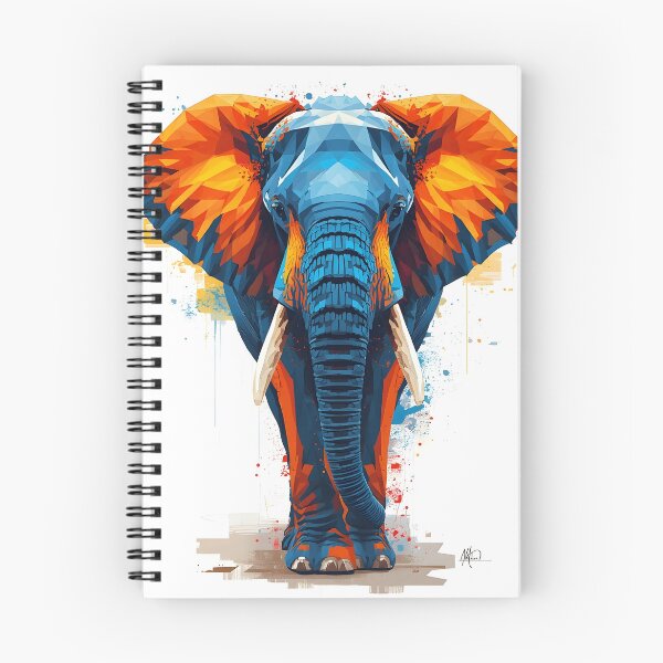 Item preview, Vibrant Low Poly Elephant Portrait designed and sold by ArtnarongDesign.