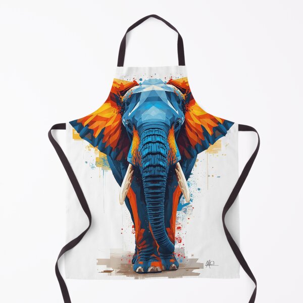 Item preview, Vibrant Low Poly Elephant Portrait designed and sold by ArtnarongDesign.