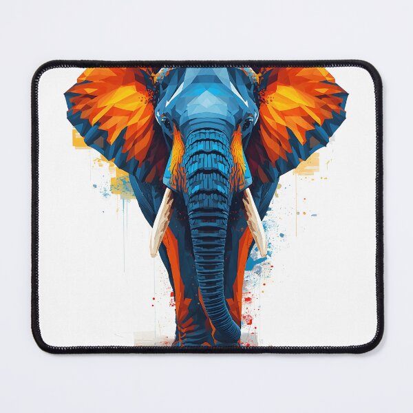Item preview, Vibrant Low Poly Elephant Portrait designed and sold by ArtnarongDesign.