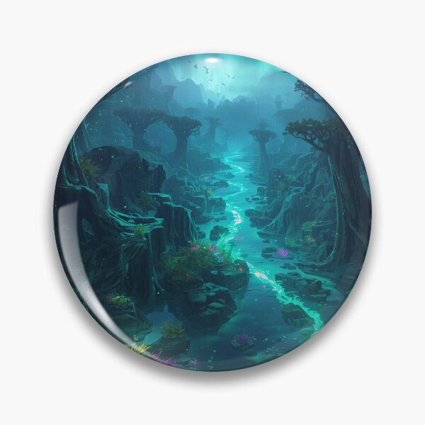 Item preview, Aurora Delta Spine Alien Fantasy Forest Landscape designed and sold by Luminous Wilds.