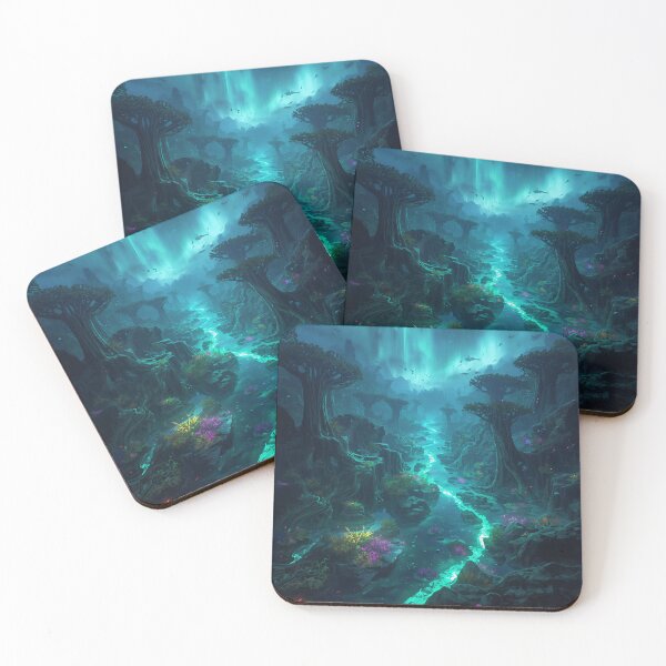 Item preview, Aurora Delta Spine Alien Fantasy Forest Landscape designed and sold by Luminous Wilds.