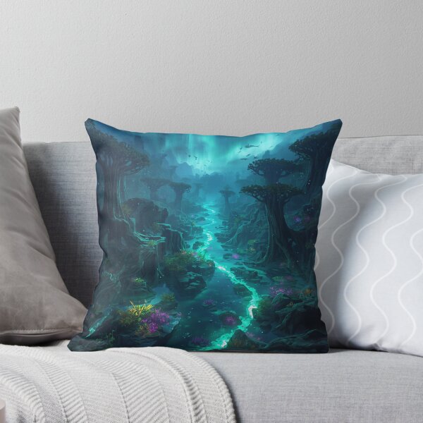 Item preview, Aurora Delta Spine Alien Fantasy Forest Landscape designed and sold by Luminous Wilds.
