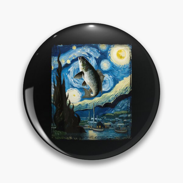 Item preview, Van Gogh Style Starry Night Fish  designed and sold by Littermin.