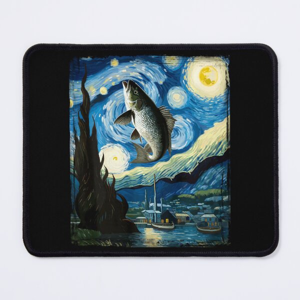 Item preview, Van Gogh Style Starry Night Fish  designed and sold by Littermin.