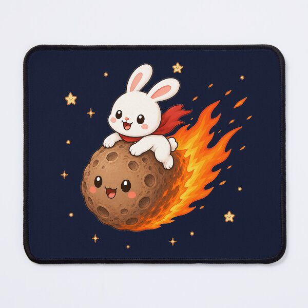 Item preview, Cute Kawaii Space Bunny Riding a Meteor designed and sold by Seculinator.
