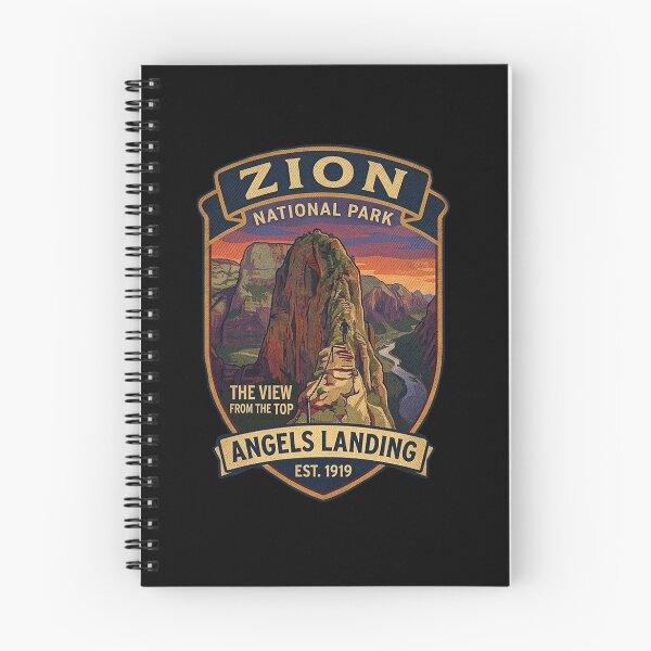 Item preview, Zion National Park Angels Landing Vintage Shield Hiking Vacation designed and sold by Yellowriversss.