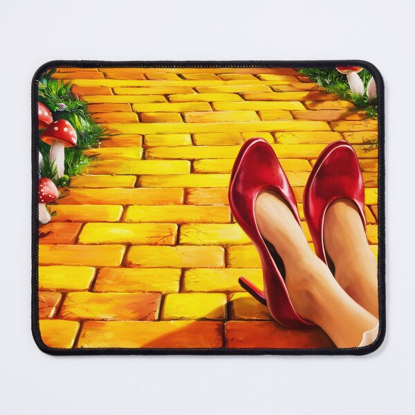 Item preview, Woman’s Legs in Red Stilettos on Yellow Brick Road – Poppies Fantasy Scene designed and sold by EmeraldeaDesign.