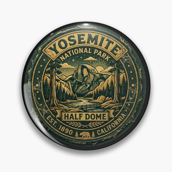 Item preview, Yosemite National Park Vintage Badge Half Dome Hiking Club designed and sold by Yellowriversss.