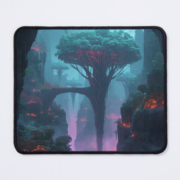 Item preview, Floating Ember Canopy Alien Canyon Fantasy Landscape designed and sold by Luminous Wilds.
