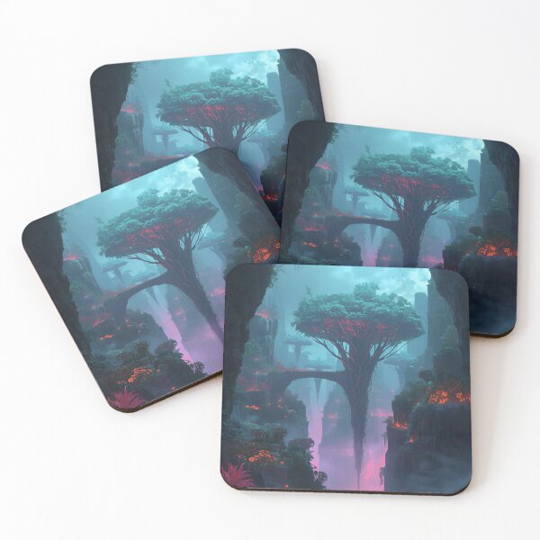 Item preview, Floating Ember Canopy Alien Canyon Fantasy Landscape designed and sold by Luminous Wilds.