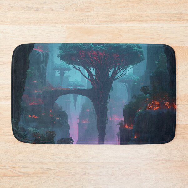 Item preview, Floating Ember Canopy Alien Canyon Fantasy Landscape designed and sold by Luminous Wilds.
