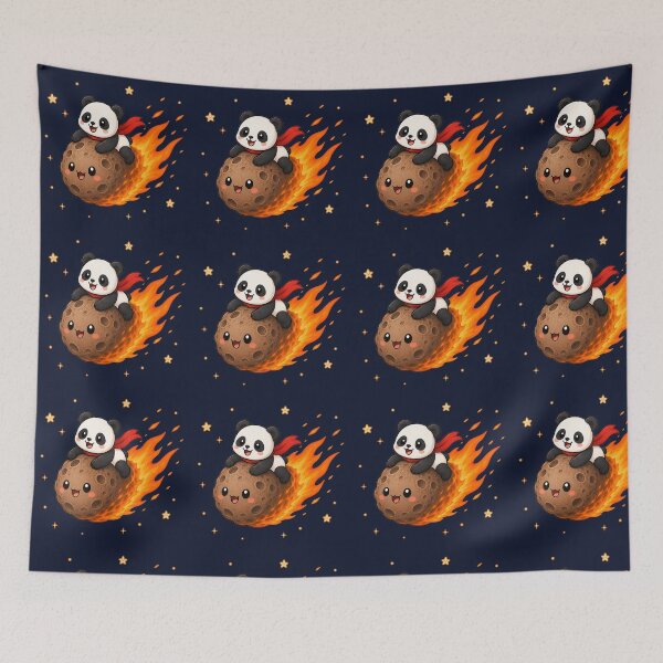 Item preview, Cute Kawaii Space Panda Riding a Meteor designed and sold by Seculinator.