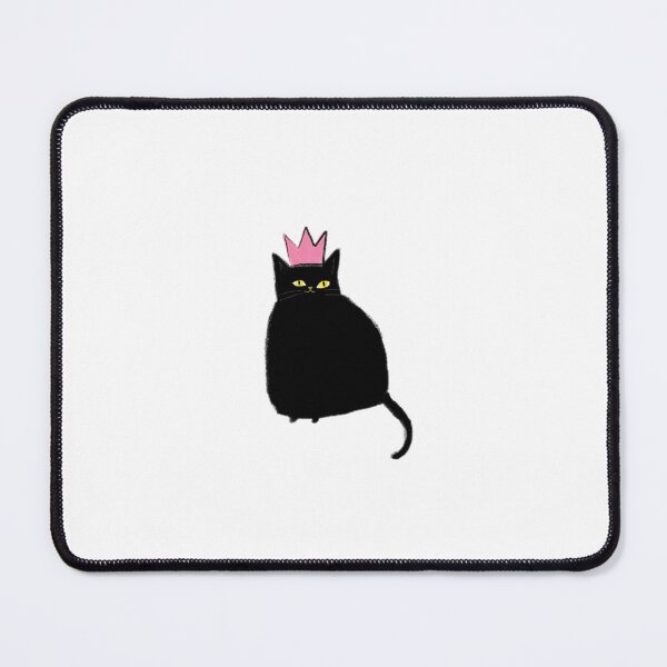 Item preview, Cute Chonky Black Cat Pink Crown Illustration designed and sold by ogduckboy.