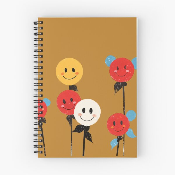 Item preview, Cute Smiley Flower Friends – Retro Happy Face Garden Illustration designed and sold by KiraChie.