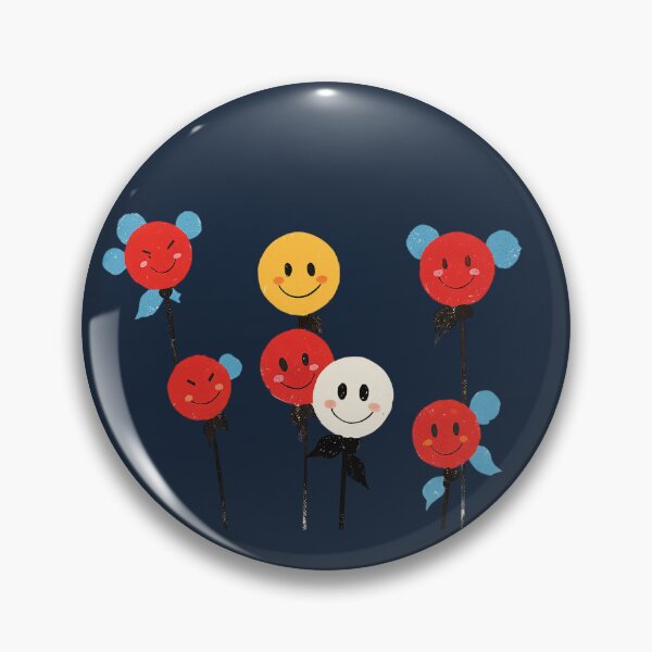 Item preview, Cute Smiley Flower Friends – Retro Happy Face Garden Illustration designed and sold by KiraChie.