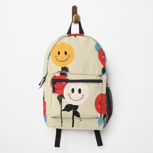 Item preview, Cute Smiley Flower Friends – Retro Happy Face Garden Illustration designed and sold by KiraChie.