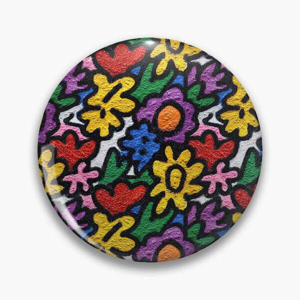Item preview, Rough Textured Impasto Flower And Heart Pattern designed and sold by igraphixart.